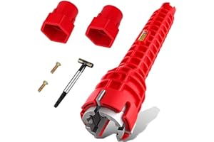 WPCSM 1set Basin Wrench,Tap Spanner,Faucet and Sink Installer Tool,8 in 1 Multi Purpose Faucet Wrench Tool,Basin Wrench,Plumbing Pipe Spanner Tool,for Toilet Bowl,Kitchen Plumbing Spanne