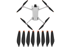 GDRACO Hélices de hélices para Mini 3 Pro, silenciosas, 8 unidades, Mavic Mini 3 Prop 6030F dron original, juego de repuesto Mini 3 Pro, accesorios (naranja)