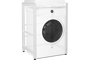 CLP Scaffale per Lavatrice Medina I per Un Massimo di 2 elettrodomestici I Sovrastruttura in Acciaio, Colore:Bianco