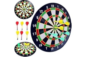 GadgetZone Magnetic Dart Board - Metal Set of 6 Darts Realistic Dart Experience Board Games - Family Game, Darts for Adults, Children's Game, Party Game, Kids Game, Dartboard