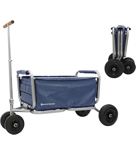 Faltbarer Transportwagen Mit Großen Rädern – Bis 440 Liter, Ideal Für Strand, Camping & Einkauf