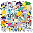 iDream Self-Adhesive Space Planet Rocket NASA Theme Stickers (Set of 50) - 3 to 8 cm, Decorative, Ideal for Laptops, Notebooks, Phones, DIY Projects, Durable and Easy to Apply