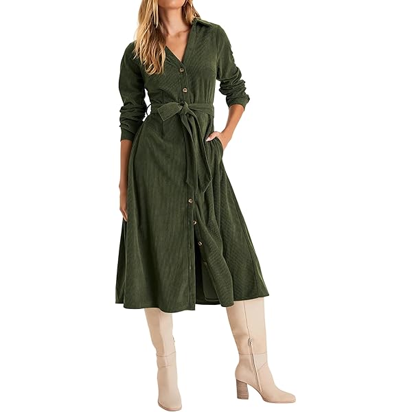 S.Oliver Damen Cord-Hemdblusenkleid – Lässiger Relaxed Fit Mit Langen Ärmeln & Knopfleiste
