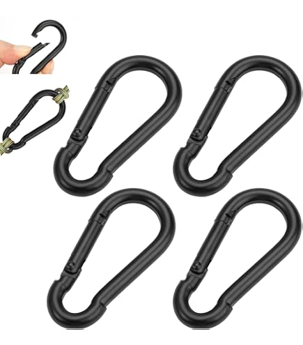 thumbnail image 2 of Large Screw Lock Carabiner Clip - Heavy Duty Snap Hooks, 13mm X 160mm, 600kg Load 2 of 5