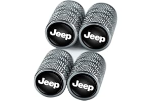 INTERTEST 4 Stück Ventilkappen für Jeep Grand Cherokee Comander Wrangler Compass Renegade Patriot, Ventilkappen mit Dichtung für stabilen Reifendruck,für Autoreifen Kompatibel mit