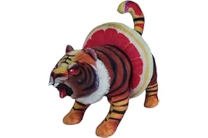 SereneSage Tung Shark Plush, Funny Meme Doll, Soft Stuffed Animal for Kids & Fans, Viral Brainrot Gift for Boys & Girls (GrapefruitTiger)