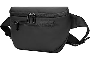 GYAKEOG Marsupio Uomo Donna Marsupio Tracolla Impermeabile Marsupio da Lavoro Marsupio Sportivo per Viaggio Ciclismo Running Escursionismo Campeggio-Nero