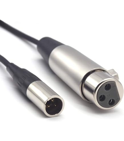 Lot De 6 Câbles Microphone XLR Mâle/femelle – 30 Cm, 6 Couleurs, Conducteur OFC, Pour Audio Professionnel - 4