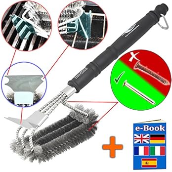 Erstaunliche Grillbrste 100 304 Edelstahl Gestell Hlt Eisen Stahl Und Porzellanroste Sicher Und Hygienisch 100 Splmaschinenfest Wird Niemals Rosten