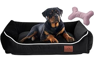 FUUFEE Lux Cama para Perros Grandes | 100x80 cm | Sofá Acogedor, Cómodo y Lavable con Funda Extraíble | Ideal para el Descanso y Relajación de Tu Mascota Grande