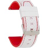 20mm-22mm-24mm Watch Compatible Perforated Sports Silicone Watch Cord Strap A54