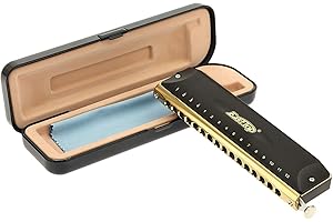 East top Professional Armónica cromática para adultos, 16 agujeros, 64 tonos C, instrumento de armónica cromática de 16 agujeros con estuche para adultos, jugadores profesionales y estudiantes