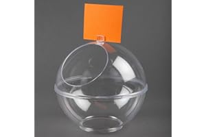 Alplas Storage Container Tub - Clear Plastic Sphere Dispenser - 120mm Diameter