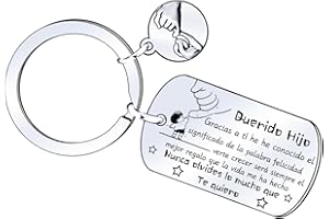 JRZDFXS Llavero de Hijo Regalo de Hijo Llavero para Hombres Regalo Familiar Colgante con Grabado regalo cumpleaños hijo