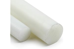 HECK & SEVDIC GBR Polyamid PA6 Rundstab natur Ø 40 mm - Kunststoffstab in der Länge 500 mm - Polyamid Rundmaterial auf Zuschnitt