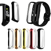 Microcase Samsung Galaxy Watch Fit 2 R220 Ekran Korumalı Sert Rubber Kılıf - AL3173 (G&uuml;m&uuml;ş)