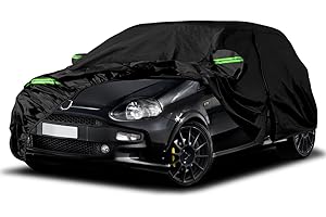 JUDANNA Funda Coche Reemplazo para 2005-2019 Fiat Punto 199 III EVO Grande Punto, Funda para Coche Exterior Cubre Coches Impermeable Transpirabl Coberturas Completas protección de Nieve, Lluvia, Polvo