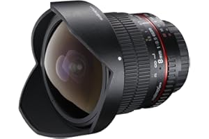 Walimex Pro Fish-Eye II 8 mm 1:3,5 DSLR Objectif pour monture d'objectif Canon EF-S noir (avec pare-soleil amovible)