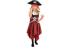 Rubie's Official Little Lass Pirate Costume, Girls Fancy Dress