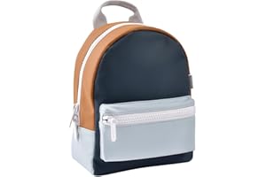 BÉABA BEABA, Sac à Dos Enfant Maternelle, Cartable, 2 Poches, Etiquette Prénom, Effet Gomme, Large Zip, Anses Ajustables, Dos Rembourré, Waterproof, Moderne, Robuste, Facile à nettoyer, Faro Night Blue