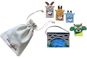 ZAC HOME Children's Finger Puppets Set, Billy Goat Gruff Finger Puppets Set for Kids