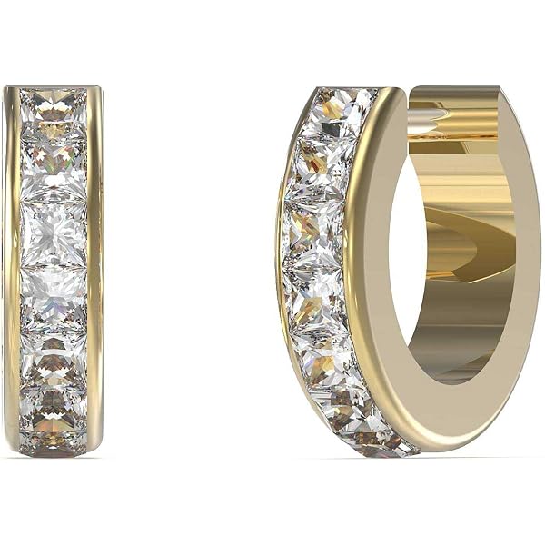 Orecchini Guess BRINCOS JUBE02280JWYGBKT-U In Acciaio Inox, Diametro 23 Mm, Eleganti E Senza Tempo