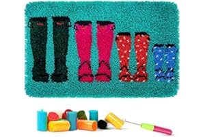 ROCKY&CHAO Myriad Choices Kit de crochet à loquet à faire soi-même pour débutants, adultes et enfants, pour adultes et enfants, pour la fabrication de bottes, tapis de maison, travaux manuels,