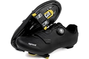 MSPORT Zapatillas de Ciclismo Hombre/Mujer – Zapatillas de Spinning Transpirables, Compatibles con Peloton, SPD, SPD-SL y Look Delta