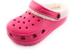 R-ISLAND Zuecos Invierno de Mujer,Adulto,con Forro Caliente,EVA,Comodo,Antideslizante, casa Exterior y Interior.