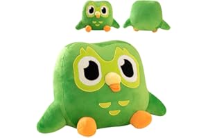 Dhqkqg Jouet en Peluche Hibou Vert, 20 x 30 cm, Oreiller Vert Hibou, Peluche De Dessin Animé De Hibou Vert, Mignon Hibou Vert Peluche, Jouet en Peluche pour bébé, Cadeau d'anniversaire pour Enfants
