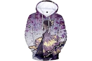 WINKEEY Ragazzi Felpe con Cappuccio Ragazze Nezuko Costume Cosplay Stampa 3D Felpa con Cappuccio Autunno Inverno Streetwear