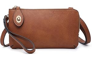JEN & CO. Kendall Crossbody Bag for Women - Vegan Leather Wristlet Purse, Small Purses for Party, Clutch Bags