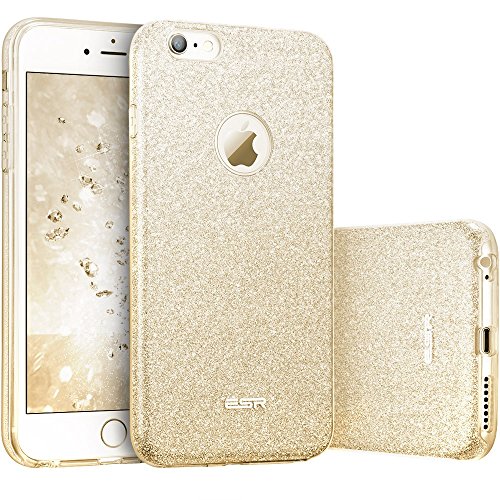 ESR Funda iPhone 6S Plus 6 Plus Funda Case Carcasa Dura Brillante Brillo Purpurina llamativa para Apple iPhone 6S Plus 6 Plus - Oro ESR Funda iPhone 6S Plus 6 Plus Funda Case Carcasa Dura Brillante Brillo Purpurina llamativa para Apple iPhone 6S Plus 6 Plus - Oro