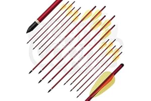 Anglo Arms 15 x 16" Aluminium Hunting Crossbow Bolts Arrows & Removable Field Point Tip