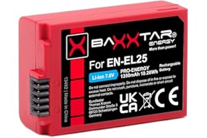 Baxxtar Pro Akumulator EN-EL25 (1350mAh) z aktywnym czujnikiem NTC - kompatybilny z Nikon Z30 Z50 Z50II Z fc