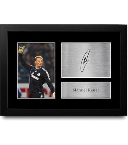 Raul Schalke 04 Autogramm Foto Gerahmt A4 - Fußball Geschenk Für Fans