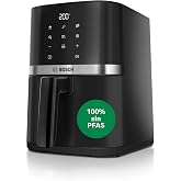 Bosch, Air Fryer, Series 2, 6 Programs, 1300 W, Black, MAF24AB0 | Cook full portions taking up minimal space.