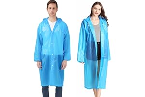 UPSEN Rain Ponchos for Adults, Reusable Raincoats for Women Men, 2 Pack Emergency Rain Jacket with Hood for Disney Outdoor
