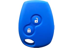 Thayla Housse étui en Silicone pour Clé Renault Clio 3, Twingo 2, Master 3, Kangoo 2, Trafic Modus Dacia Sandero Duster Lodgy Logan Dokker Protection Clé Télécommande Voiture (Blue)