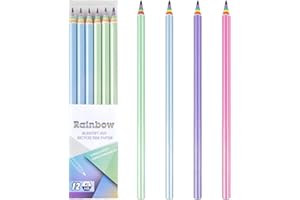 Surcotto HB pencils, hb pencils, pre-sharpened writing pencils for school and office, rainbow recycled paper pencil - Pack of 12