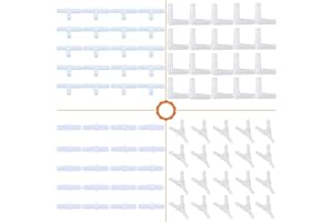 cailiya 80 Pezzi Connettore Tubo Acquario,Connettore per Tubo d'Aria,Tipo T, Tipo L, Tipo I, Tipo Y, Raccordo di 4 Tipi per Acquario, per Tubo Ossigeno con Diametro Interno 4 mm