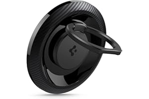Spigen O-mag Soporte Anillo Magnético Movil 360° Rotación Agarre para [MagSafe y Pixelsnap] iPhone 17, 16, 15, 14, 13, 12 Pro MAX Air y Fundas MagSafe para Pixel 10 XL Fold y Samsung S25 - Carbono