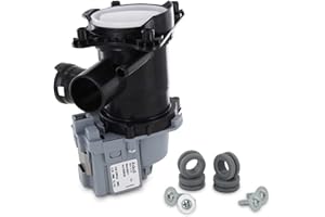 DL-pro Ablaufpumpe Pumpe für Bosch Siemens 145093 00145093 145777 00145777 für Modelle Avantixx Logixx Maxx VarioPerfect iQ500 Laugenpumpe mit Pumpenkopf und Sieb für Waschmaschine Waschtrockner