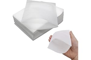 VASANA 100 sacchetti di schiuma 4 x 6 in schiuma bianca avvolgere sacchetti fogli per proteggere piatti, porcellana, articoli fragili imballaggio imbottitura forniture per imballaggio