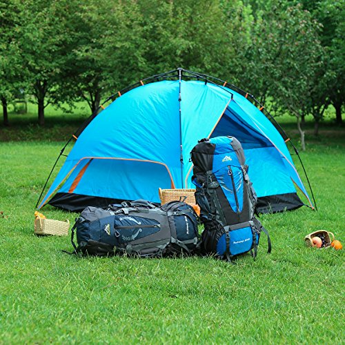 Hwjianfeng 85L Mochilas de Acampada Hombre Multifuncional Mochilas de Senderismo Portatil Impermeable de Nilon Mochilas de Excursion para Viajes Mochilas Unisex - Hwjianfeng