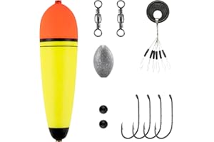 Alwonder Mackerel Fishing Float Set for Mackerel Fishing Include Beads, Baitholder Hooks, Swivel and Float Stops Fully Accessories for Sea Cod or Predatory