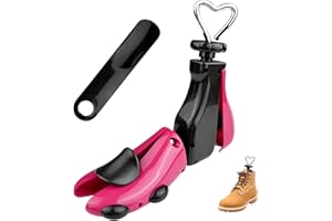 Riloventa Hormas para Zapatos Hombre Mujer, Ensanchador de Botas de Plástico con Calzador, Horma Ensanchar Zapatos Para Justable Longitud y Anchura, Estirador de Botas