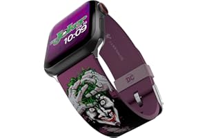 MOBYFOX DC Comics – Joker Modern Comic Smartwatch Band - oficjalna licencja, kompatybilny z każdym rozmiarem i serią Apple Watch (zegarek nie jest dołączony)