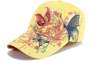 PACDE Butterfly Full Embroidered Women Baseball Cap Fashion Sequins Adjustable Strap Cotton Women Hats Sunlight Bowler Hat Ladies Baseball Cap