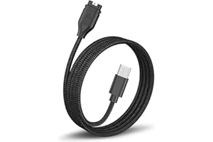 AK Nylonowy kabel do ładowania do Garmin Vivoactive 6 5 4 4S 3 3S, Approach S60/S62/S40/S70, 1 M/3,3 ft USB C ładowarka do zegarków Garmin zamiennik kabla do ładowania